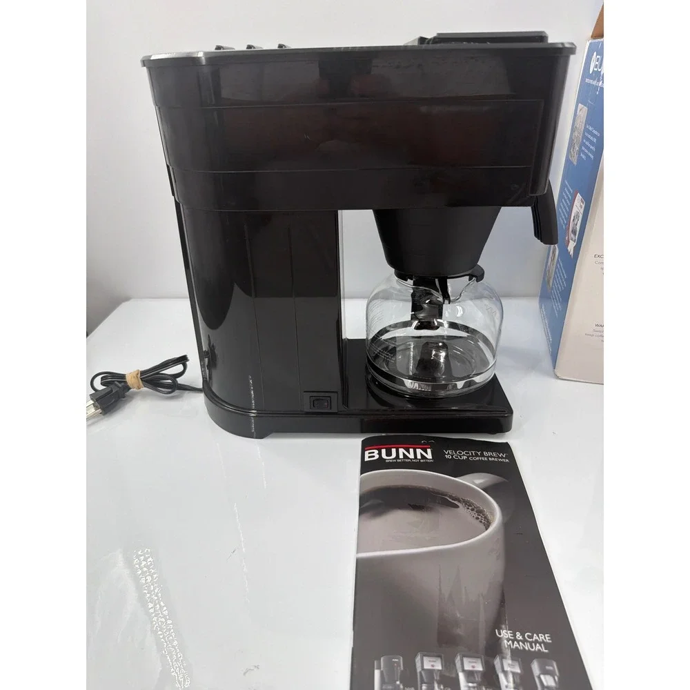 Bunn Velocity Brew 10 Cup Coffee Maker Black Stainless Steel GR Box Manual